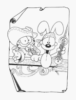 coloriage garfield le corsaire